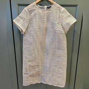 Worth New York Tan Sheer Woven Shift Dress
